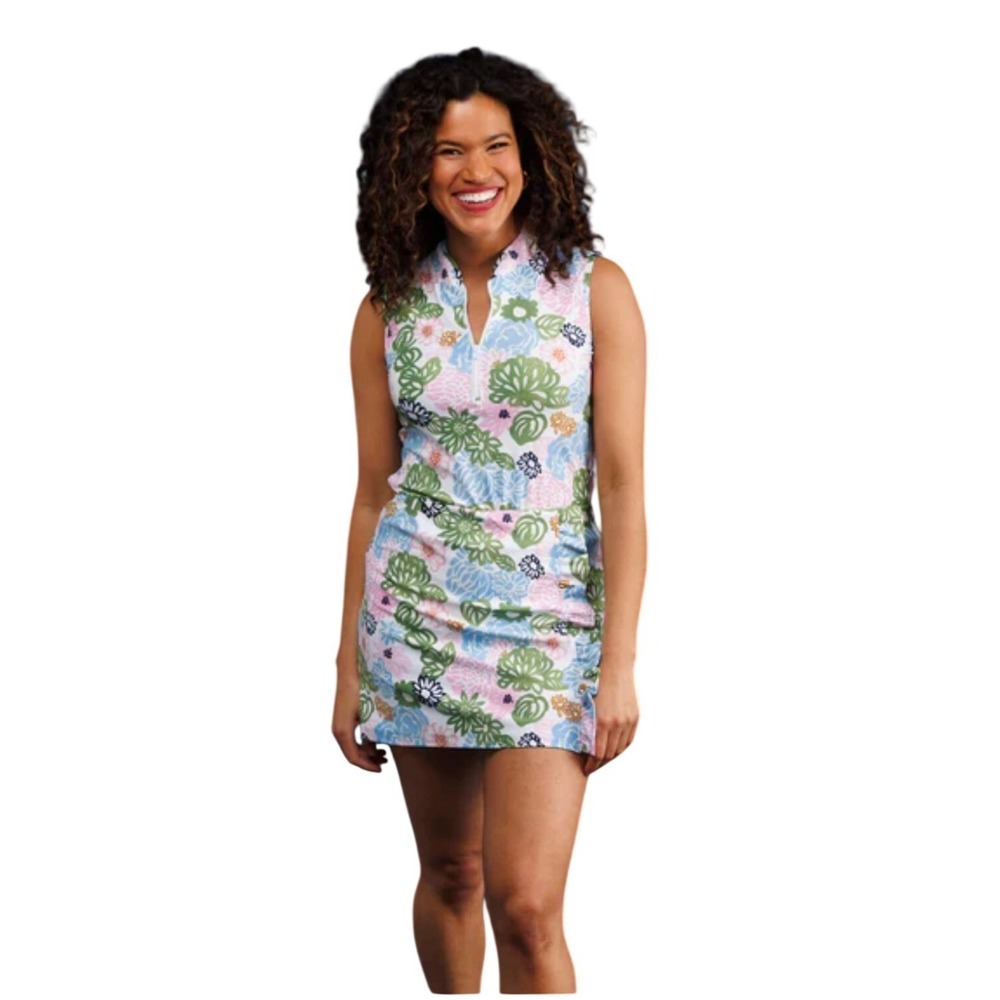 Smith & Quinn Limelight Garden Floral Golf Dress Medium Embroidered TPC Sawgrass
